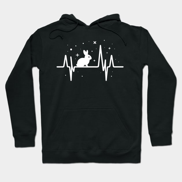 Starry Rabbit Heartbeat Hoodie by Annabelhut